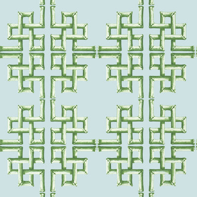 Thibaut Design wallcovering, Boca Bamboo pattern , Green color, Chinoiserie,Geometric,Trellis , Lattice,Tropical style type , pattern number  T13903
