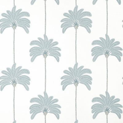 Thibaut Design wallcovering, Sunset Boulevard pattern , French Blue color, Leaves,Texture, Embossed,Tropical style type , pattern number  T13943