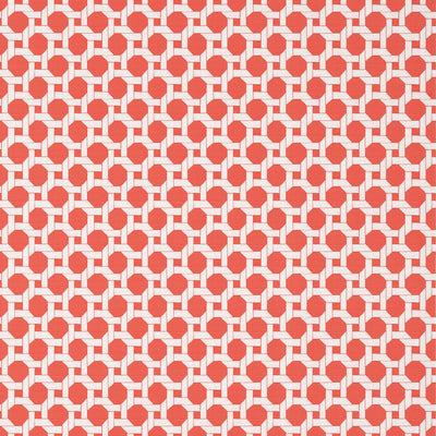 Thibaut Design wallcovering, Charter pattern , Coral color, Geometric,Tropical style type , pattern number  T13958
