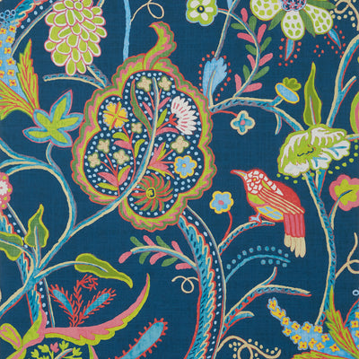 Thibaut Design wallcovering, Windsor pattern , Spa Blue color, Floral,Jacobean style type , pattern number  T14303