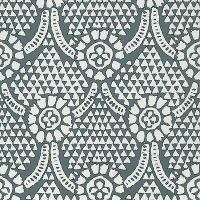 Thibaut Design wallcovering, Chamomile pattern , Grey color, Ethnic,Geometric style type , pattern number  T14317
