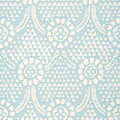 Thibaut Design wallcovering, Chamomile pattern , Blue color, Ethnic,Geometric style type , pattern number  T14320