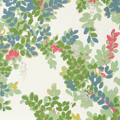 Thibaut Design wallcovering, Central Park pattern , Green color, Floral,Leaves style type , pattern number  T14333