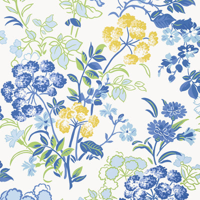 Thibaut Design wallcovering, Spring Garden pattern , Navy color, Floral style type , pattern number  T14336