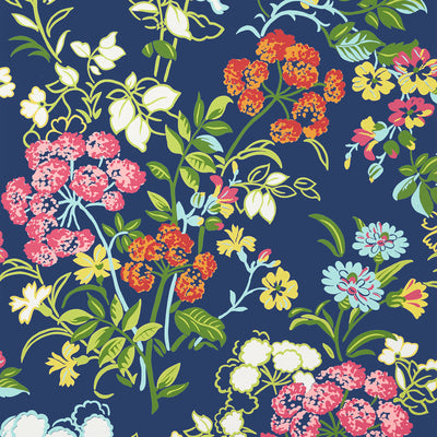 Thibaut Design wallcovering, Spring Garden pattern , Spa Blue color, Floral style type , pattern number  T14337