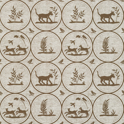 Thibaut Design wallcovering, Dooley pattern , Brown color, Animals,Novelty,Toile style type , pattern number  T14349