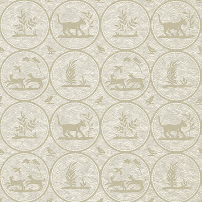 Thibaut Design wallcovering, Dooley pattern , Beige color, Animals,Novelty,Toile style type , pattern number  T14350