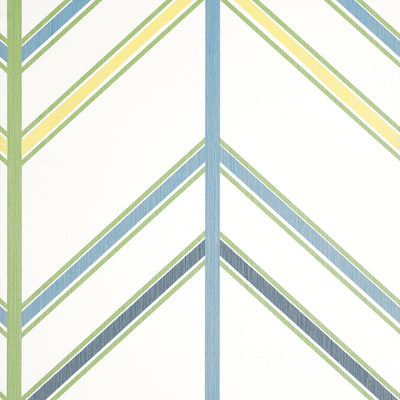 Thibaut Design wallcovering, Ventura pattern , Brown , Green color, Geometric,Herringbone , Chevron style type , pattern number  T14354