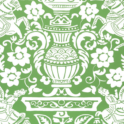 Thibaut Design wallcovering, Galway pattern , Green color, Animals,Novelty,Toile style type , pattern number  T14359