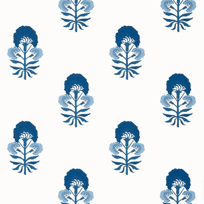 Thibaut Design wallcovering, Tybee Bud pattern , Lavender , Blue color, Ethnic,Floral,Leaves style type , pattern number  T16217