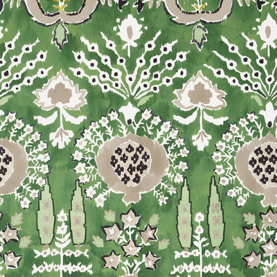 Thibaut Design wallcovering, Mendoza Suzani pattern , Green color, Ethnic,Floral,Leaves style type , pattern number  T16242