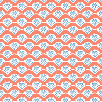 Thibaut Design wallcovering, Emily pattern , Coral color, Geometric,Leaves,Small Print,Trellis , Lattice style type , pattern number  T16254