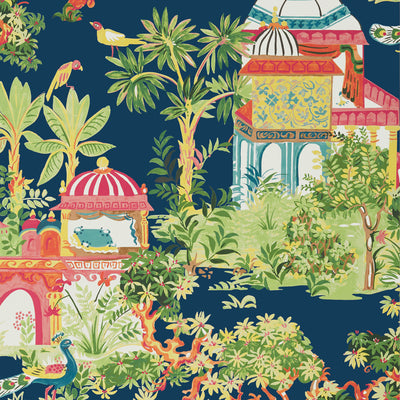 Thibaut Design wallcovering, Mystic Garden pattern , Spa Blue color, Chinoiserie,Floral style type , pattern number  T20823