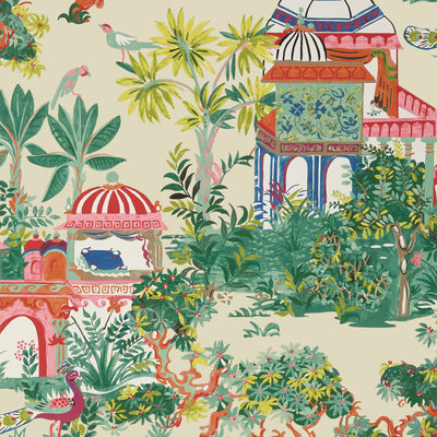 Thibaut Design wallcovering, Mystic Garden pattern , Cream color, Chinoiserie,Floral style type , pattern number  T20824