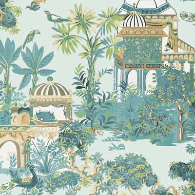 Thibaut Design wallcovering, Mystic Garden pattern , Navy color, Chinoiserie,Floral style type , pattern number  T20826