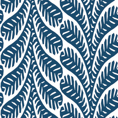 Thibaut Design wallcovering, Ginger pattern , Spa Blue color, Leaves,Tropical style type , pattern number  T20827