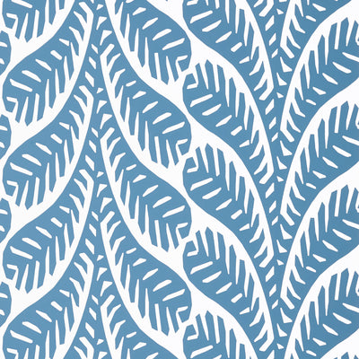 Thibaut Design wallcovering, Ginger pattern , Navy color, Leaves,Tropical style type , pattern number  T20848