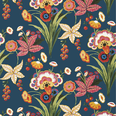 Thibaut Design wallcovering, Pasadena pattern , Spa Blue color, Chinoiserie,Floral style type , pattern number  T20854