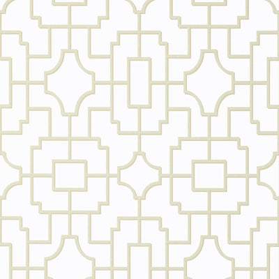 Thibaut Design wallcovering, Fretwork pattern , Beige color, Chinoiserie,Geometric,Trellis , Lattice style type , pattern number  T20870
