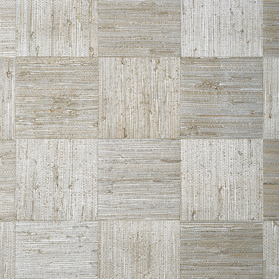 Thibaut Design wallcovering, Mosaic Weave pattern , Metallic Silver color, Geometric,Texture, Embossed style type , pattern number  T24077