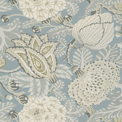 Thibaut Design wallcovering, Mitford pattern , Aqua color, Floral style type , pattern number  T2948