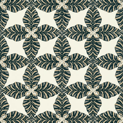 Thibaut Design wallcovering, Starleaf pattern , Black color, Geometric,Leaves style type , pattern number  T2971