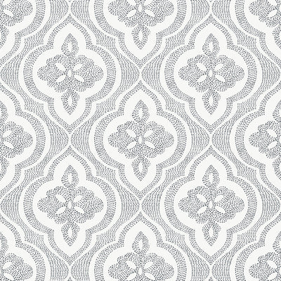 Thibaut Design wallcovering, Ophelia pattern , Black color, Geometric,Medallions style type , pattern number  T2997