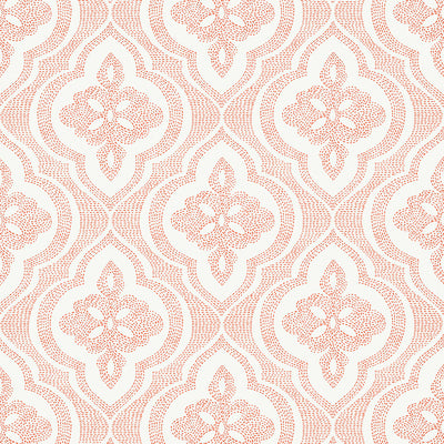 Thibaut Design wallcovering, Ophelia pattern , Orange color, Geometric,Medallions style type , pattern number  T2998