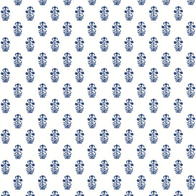 Thibaut Design wallcovering, Corwin pattern , Blue , White color, Ethnic,Medallions,Small Print style type , pattern number  T36400