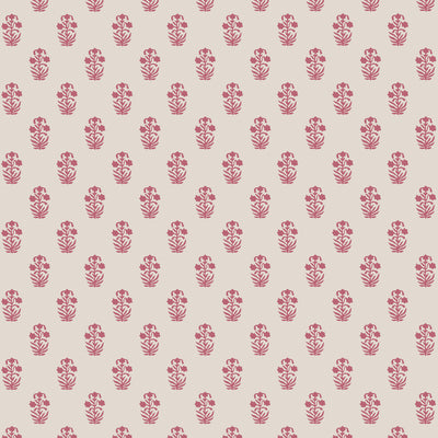 Thibaut Design wallcovering, Corwin pattern , Raspberry , Blue , Natural color, Ethnic,Medallions,Small Print style type , pattern number  T36406