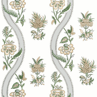 THIBAUT WALLCOVERING-RIBBON FLORAL- T36421
