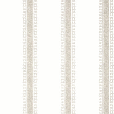 Thibaut Design wallcovering, Cambridge Stripe pattern , White , Natural color, Stripes style type , pattern number  T36464