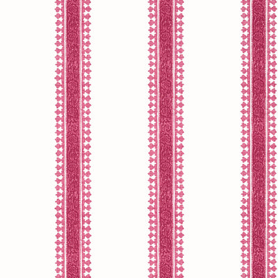 Thibaut Design wallcovering, Cambridge Stripe pattern , Raspberry , Natural color, Stripes style type , pattern number  T36469