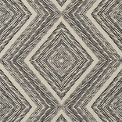 Thibaut Design wallcovering, Tappeto pattern , Charcoal color, Geometric,Texture, Embossed style type , pattern number  T4044