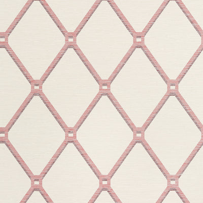 Thibaut Design wallcovering, Easom Trellis pattern , Red color, Texture, Embossed,Trellis , Lattice style type , pattern number  T4053