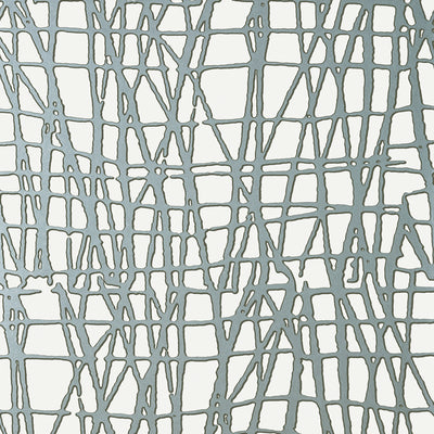 Thibaut Design wallcovering, Mori pattern , Metallic Silver color, Geometric style type , pattern number  T449