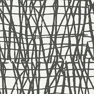 Thibaut Design wallcovering, Mori pattern , Black color, Geometric style type , pattern number  T456