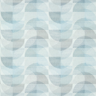 Thibaut Design wallcovering, Half Moon pattern , Robin's Egg color, Geometric style type , pattern number  T460