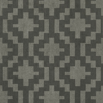 Thibaut Design wallcovering, Andes pattern , Charcoal color, Ethnic,Geometric,Texture, Embossed style type , pattern number  T57118