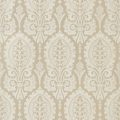 Thibaut Design wallcovering, Sir Thomas pattern , Black , Beige color, Damask,Medallions style type , pattern number  T72569