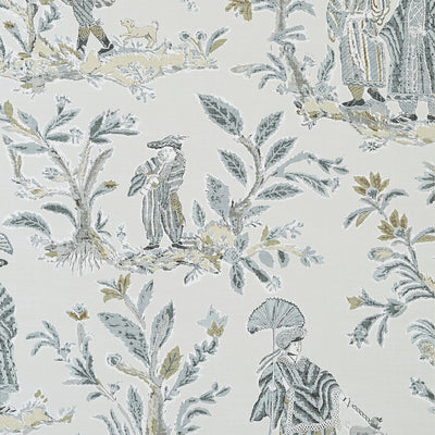 Thibaut Design wallcovering, Royale Toile pattern , Fog color, Toile style type , pattern number  T72576