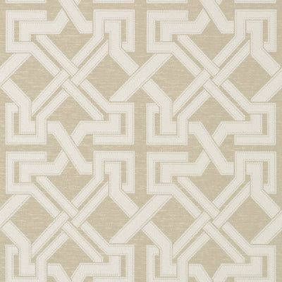 Thibaut Design wallcovering, Benedetto pattern , Beige color, Geometric,Trellis , Lattice style type , pattern number  T72579