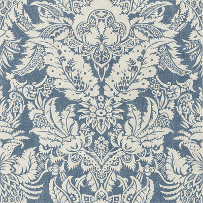 Thibaut Design wallcovering, Chardonnet Damask pattern , Navy color, Damask,Texture, Embossed style type , pattern number  T72583