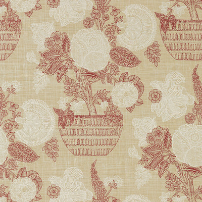 Thibaut Design wallcovering, Tullamore pattern , Cranberry color, Floral style type , pattern number  T72590