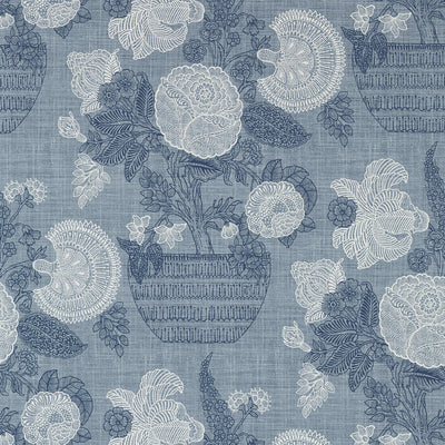 Thibaut Design wallcovering, Tullamore pattern , Light Blue color, Floral style type , pattern number  T72592