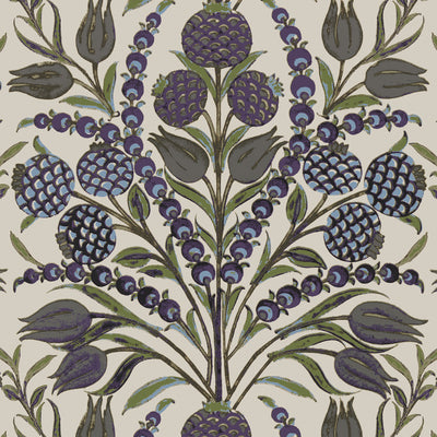 Thibaut Design wallcovering, Corneila pattern , Navy color, Floral style type , pattern number  T72600