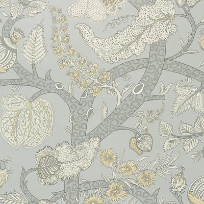 Thibaut Design wallcovering, Macbeth pattern , Grey color, Floral,Jacobean style type , pattern number  T72621