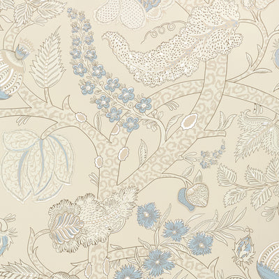 Thibaut Design wallcovering, Macbeth pattern , Beige color, Floral,Jacobean style type , pattern number  T72622