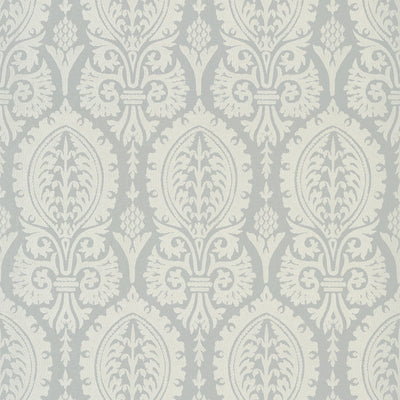 Thibaut Design wallcovering, Sir Thomas pattern , Grey color, Damask,Medallions style type , pattern number  T72639