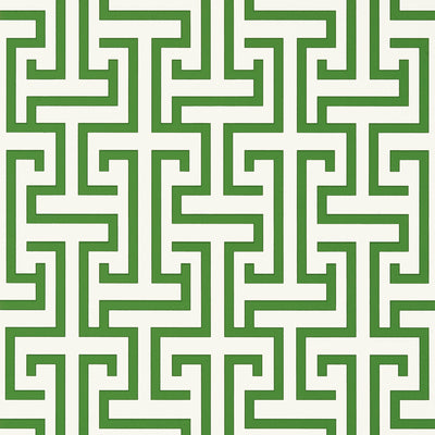 Thibaut Design wallcovering, Ming Trail pattern , Navy , Green color, Geometric,Trellis , Lattice style type , pattern number  T75476